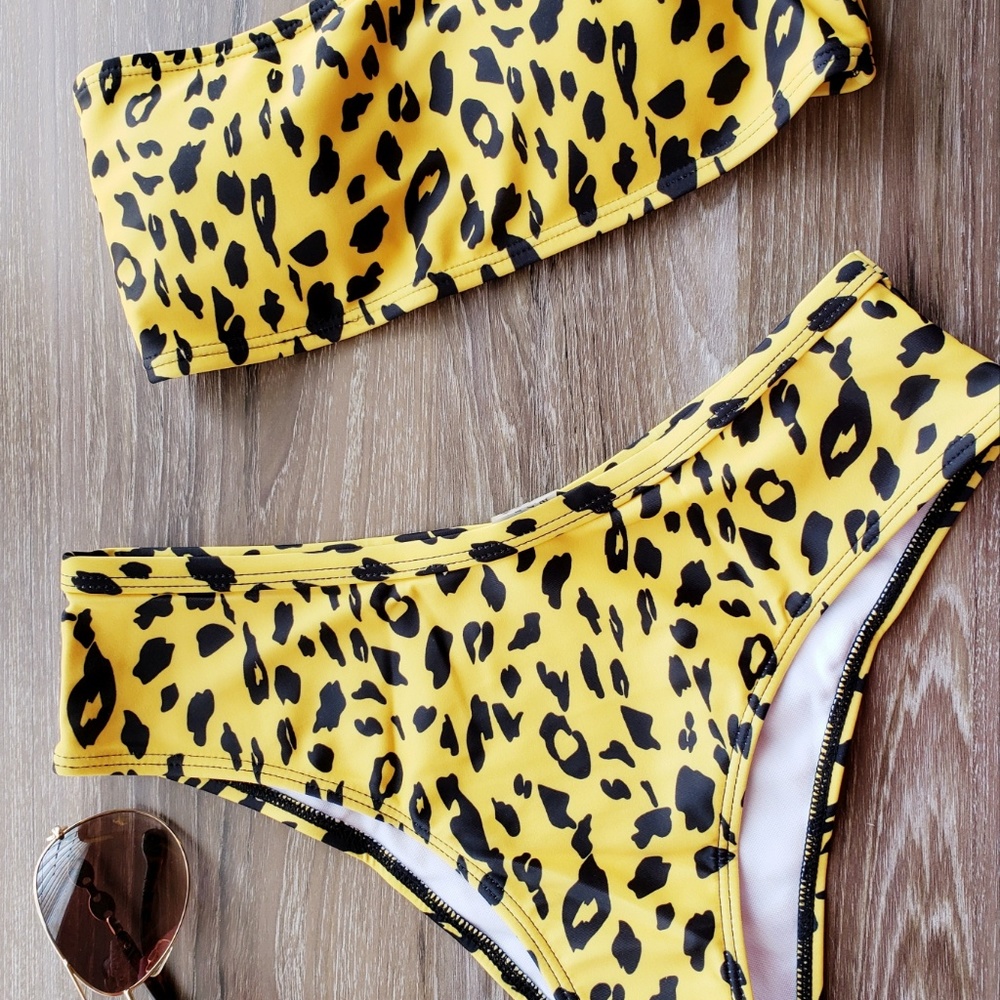 Yellow Leopard Classic Bikini